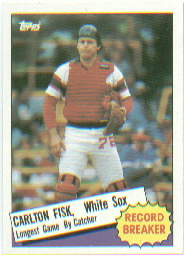 1985 Topps Baseball Cards      001      Carlton Fisk RB